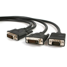 StarTech.com DVIVGAYMM6 video cable adapter 70.9" (1.8 m) DVI-I DVI-D + VGA (D-Sub) Black