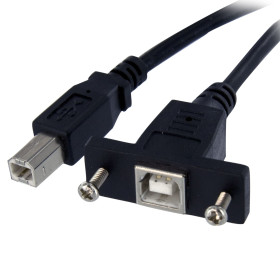 StarTech.com USBPNLBFBM1 USB cable USB 2.0 11.8" (0.3 m) USB B Black