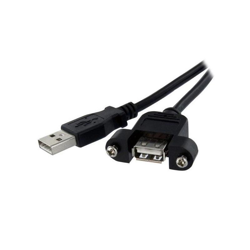 StarTech.com USBPNLAFAM1 USB cable USB 2.0 11.8" (0.3 m) USB A Black