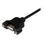 StarTech.com USBPNLAFAM1 USB cable USB 2.0 11.8" (0.3 m) USB A Black