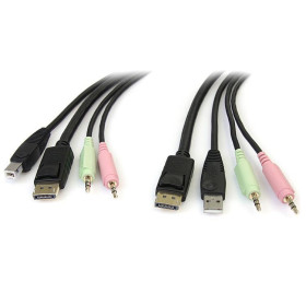 StarTech.com DP4N1USB6 KVM cable Black 72" (1.83 m)
