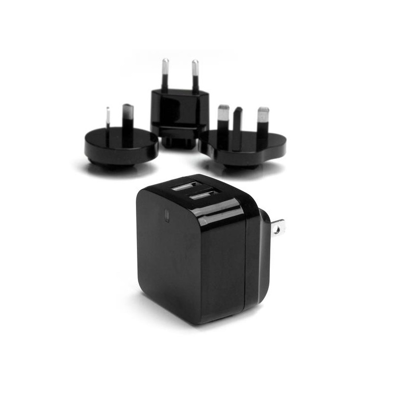StarTech.com Chargeur mural USB à 2 ports - Haute puissance (17 W / 3,4 A) - Chargeur de voyage international