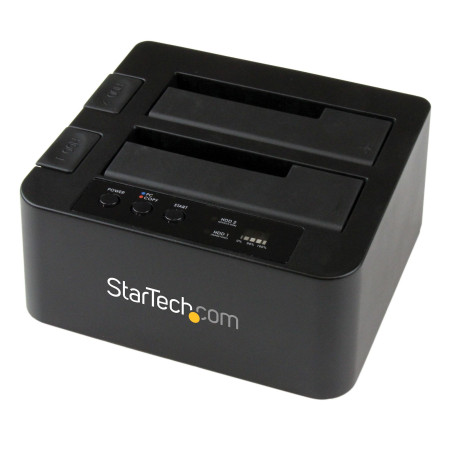 StarTech.com Duplicateur de Disque Dur à 2 Baies, Cloneur/Copieur Autonome USB 3.0 (5 Gbps) / eSATA vers 2,5/3,5" SATA III