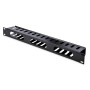 StarTech.com Panneau de Gestion de Câbles pour Rack 1U à Goulotte Horizontale avec Couvercle - Goulotte de Câbles pour Rack de