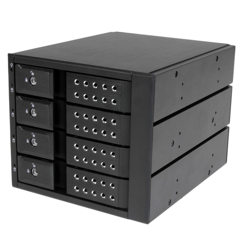 StarTech.com Rack amovible / Backplane sans tiroir pour 4x HDD SAS II/SATA III 6Gb/s de 3,5" avec échange à chaud - Aluminium