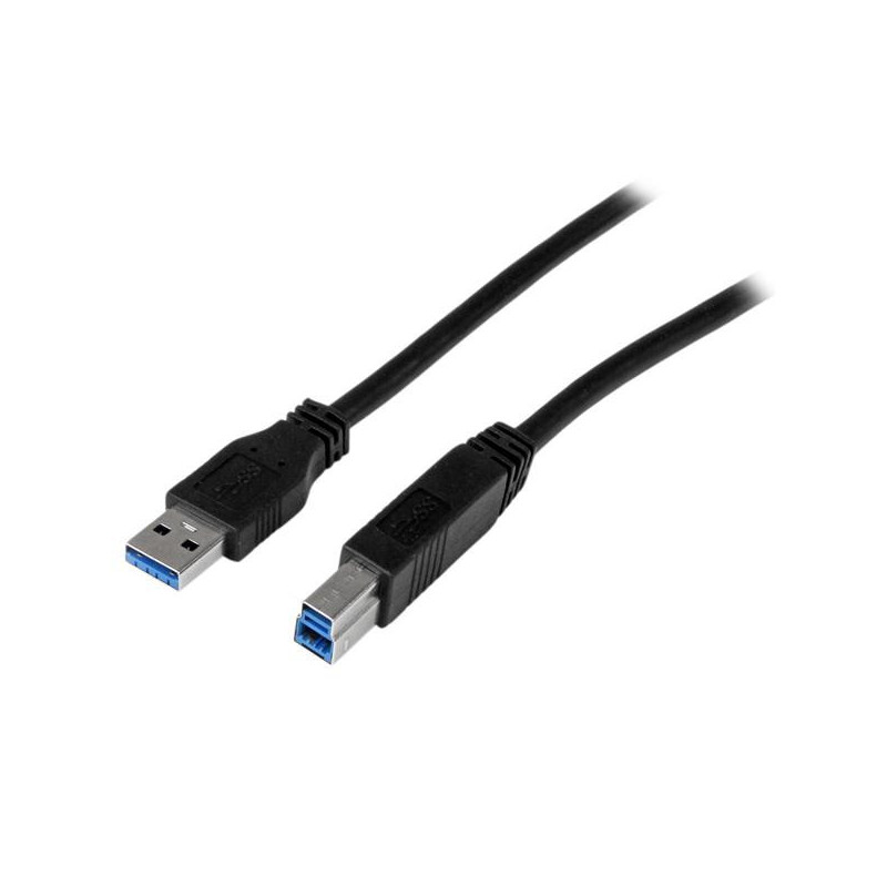StarTech.com USB3CAB1M USB cable USB 3.2 Gen 1 (3.1 Gen 1) 39.4" (1 m) USB A USB B Black