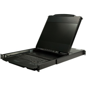 StarTech.com Console KVM à Montage en Rack à Deux Rails HD 1080p - Switch/Console KVM HD VGA à Port Unique - Écran LCD à