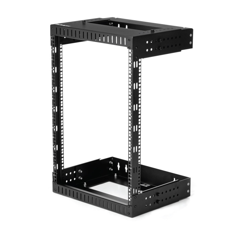 StarTech.com Rack Réseau Mural 15U à 2 Montants, Rack Serveur 19" à Cadre Ouvert avec Profondeur Ajustable, Rack de Données