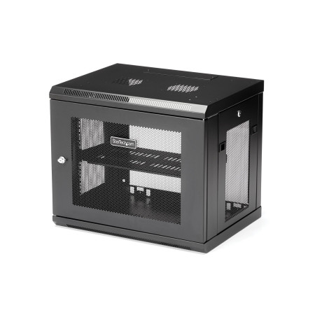 StarTech.com Armoire Réseau Murale 9U à 2 Montants avec Étagère 1U, Baie Serveur Murale 19" pour
