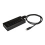 StarTech.com HB30C5A2CST interface hub USB 3.2 Gen 1 (3.1 Gen 1) Type-B 5000 Mbit/s Black