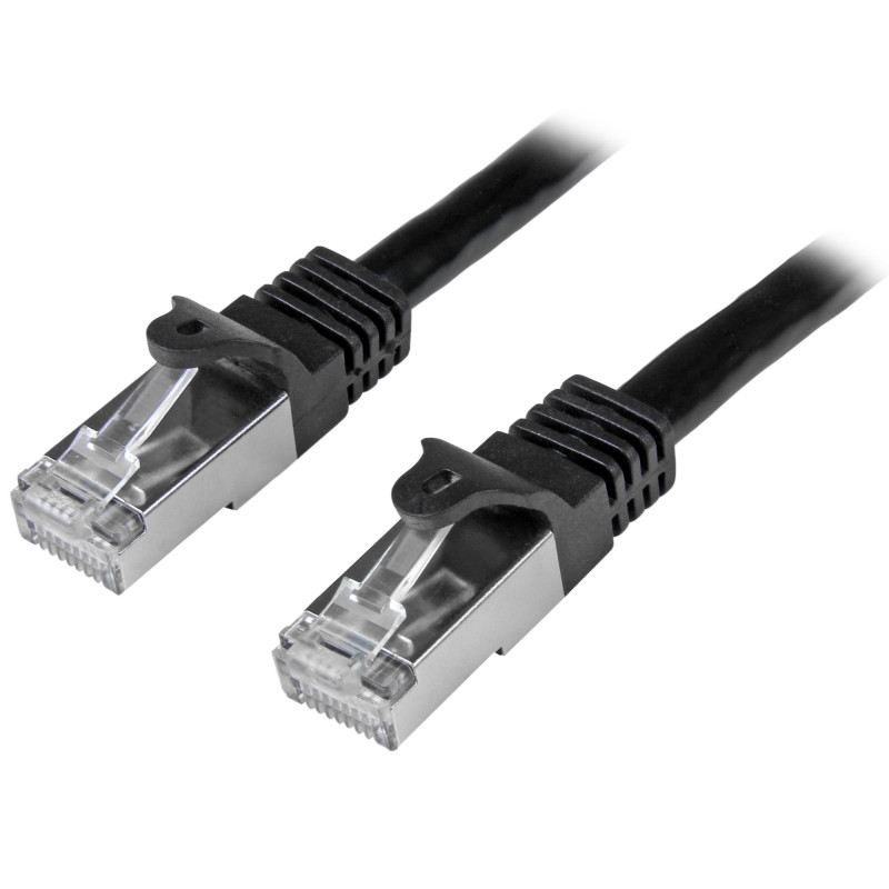 StarTech.com N6SPAT2MBK networking cable Black 78.7" (2 m) Cat6 SF/UTP (S-FTP)