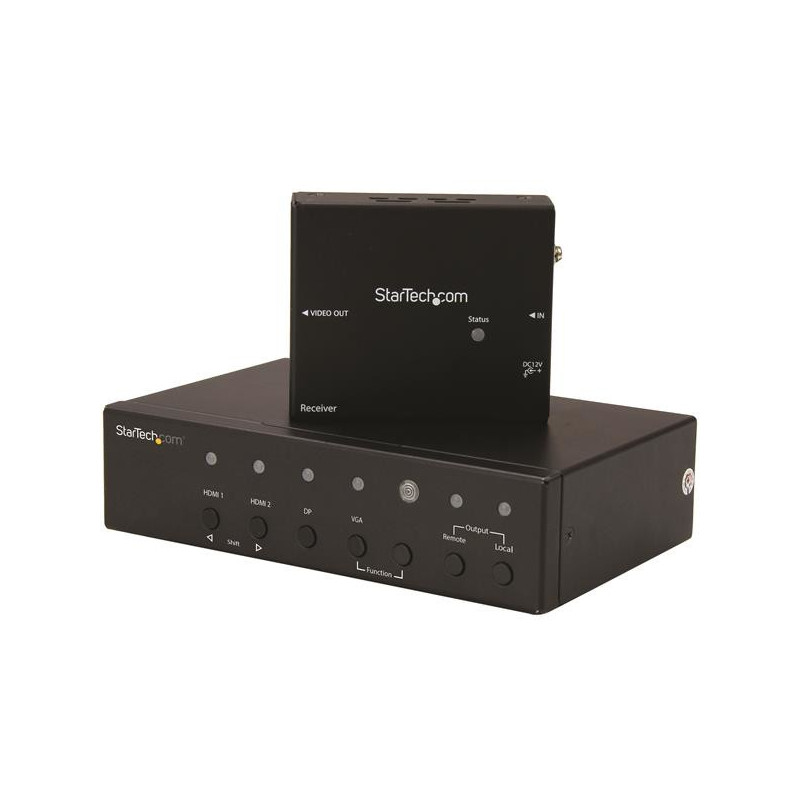 StarTech.com STDHVHDBT AV extender AV transmitter & receiver Black