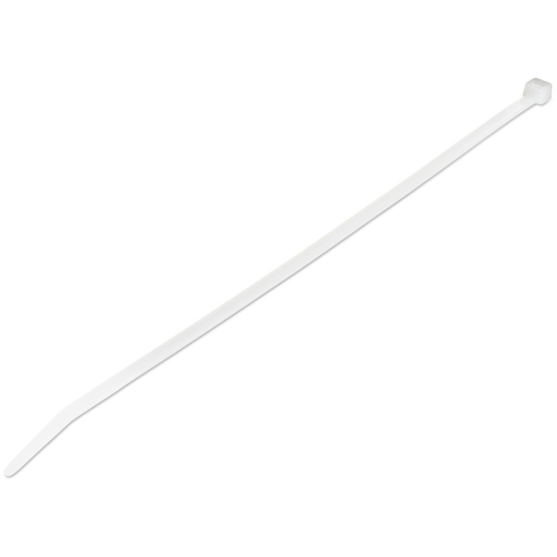 StarTech.com Colliers de Serrage 25 cm Blancs - Largeur 4 mm - Diam. faisceau 68 mm - Résistance traction 22 kg - Fermeture