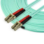 StarTech.com Câble Fibre Optique Multimode de 15m LC/UPC à LC/UPC OM4, Fibre Zipcord 50/125µm LOMMF/VCSEL, Réseaux 100G, Faible