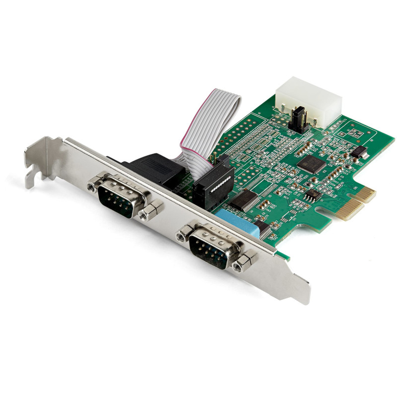 StarTech.com Carte adaptateur PCI Express vers serie RS232 - 2 ports - 16950 UART - Cache FIFO de 256 octets - ASIX AX99100 -