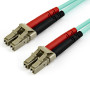 StarTech.com Câble Fibre Optique Multimode de 15m LC/UPC à LC/UPC OM3, Fibre Full Duplex 50/125µm Zipcord, Réseaux 100G,