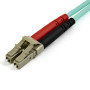 StarTech.com Câble Fibre Optique Multimode de 15m LC/UPC à LC/UPC OM3, Fibre Full Duplex 50/125µm Zipcord, Réseaux 100G,