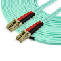 StarTech.com Câble Fibre Optique Multimode de 15m LC/UPC à LC/UPC OM3, Fibre Full Duplex 50/125µm Zipcord, Réseaux 100G,