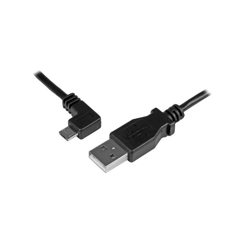 StarTech.com Câble USB vers Micro USB coudé à angle gauche de 50 cm - 0,25 mm² - M/M - Noir