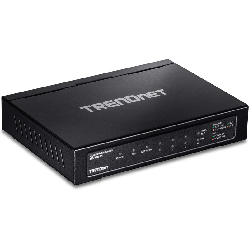 Trendnet TPE-TG611 network switch Gigabit Ethernet (10/100/1000) Power over Ethernet (PoE) Black