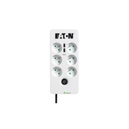 Eaton PB6UF protection surtension Noir, Blanc 6 sortie(s) CA 220 - 250 V 1,5 m