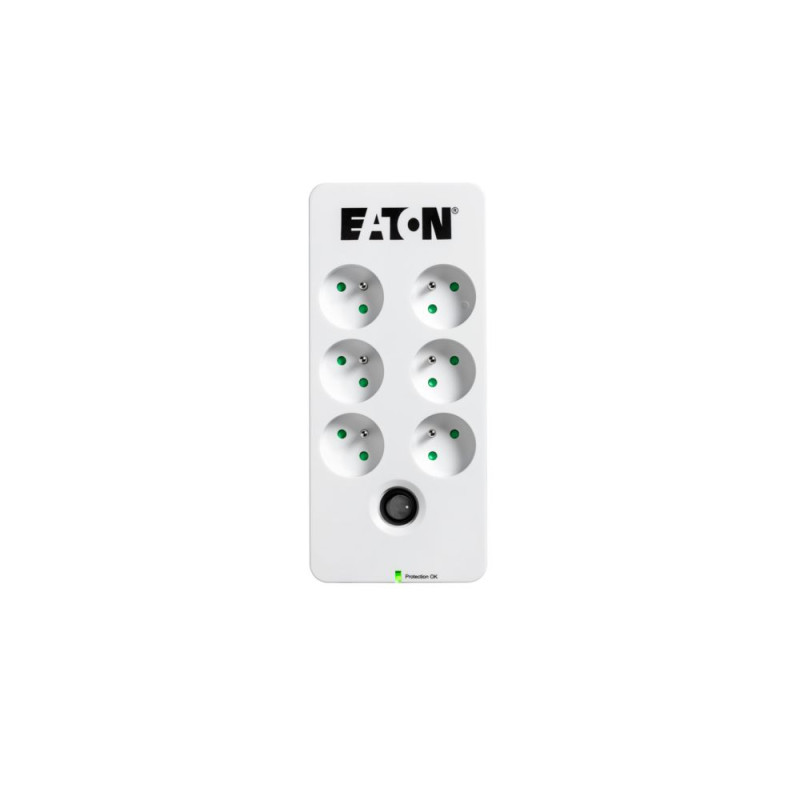 Eaton PB6F protection surtension Noir, Blanc 6 sortie(s) CA 220 - 250 V 1,5 m