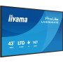 iiyama LH4364UHS-B1AG Écran d'affichage dynamique Écran plat de signalisation numérique 109,2 cm (43") LED Wifi 500 cd/m² 4K