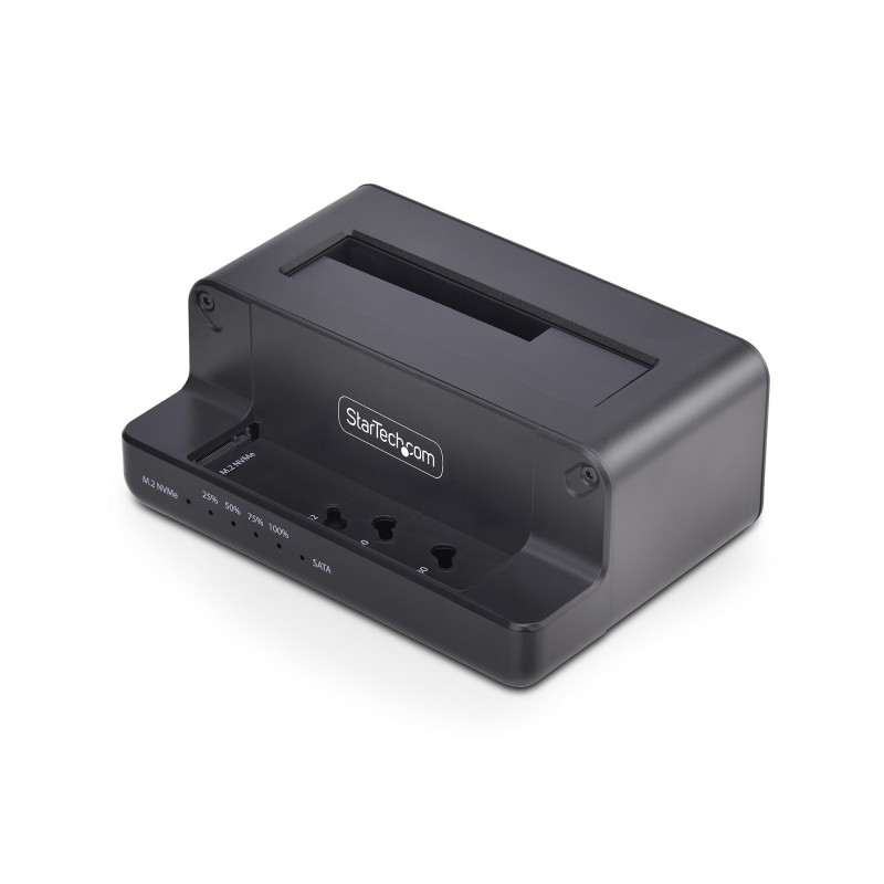 StarTech.com Duplicateur de Disque M.2 NVMe vers 2,5/3,5 » SATA, Clonage/Dock de Disque SSD Autonome à Deux Baies, NVMe vers