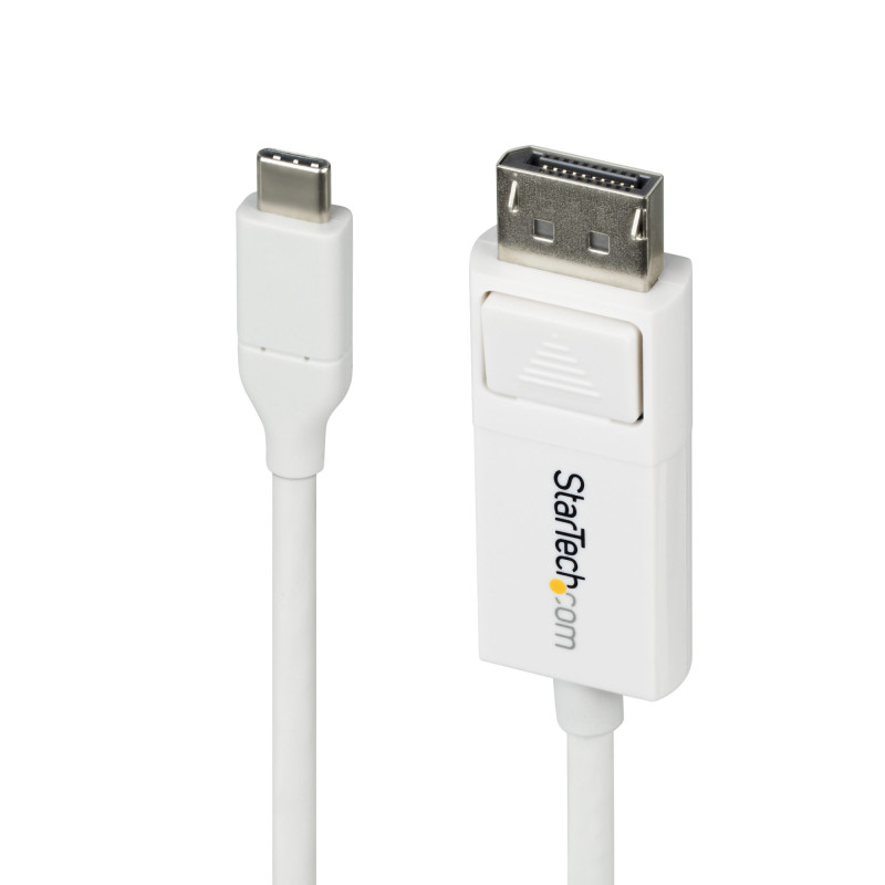 StarTech.com Câble USB-C vers DisplayPort 1.2 de 2m 4K 60Hz, Câble Adaptateur Bidirectionnel DP vers USB-C / USB-C vers DP