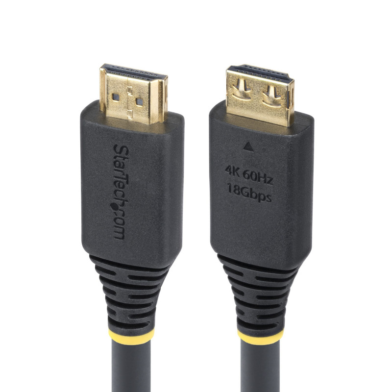 StarTech.com Câble HDMI Haut Débit de 6m avec Connecteur à Pince, 4K 60Hz/1440p 144Hz, HDR10/HDCP 2.2/ARC, 18Gbps, UHD HDMI