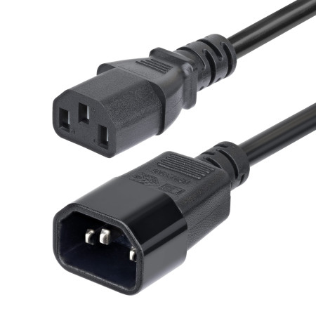 StarTech.com PXTC13C141415FEU power cable Black 179.9" (4.57 m) C14 coupler C13 coupler