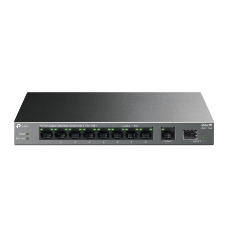 TP-Link LiteWave LS1210GP network switch Unmanaged Gigabit Ethernet (10/100/1000) Power over Ethernet (PoE) Black