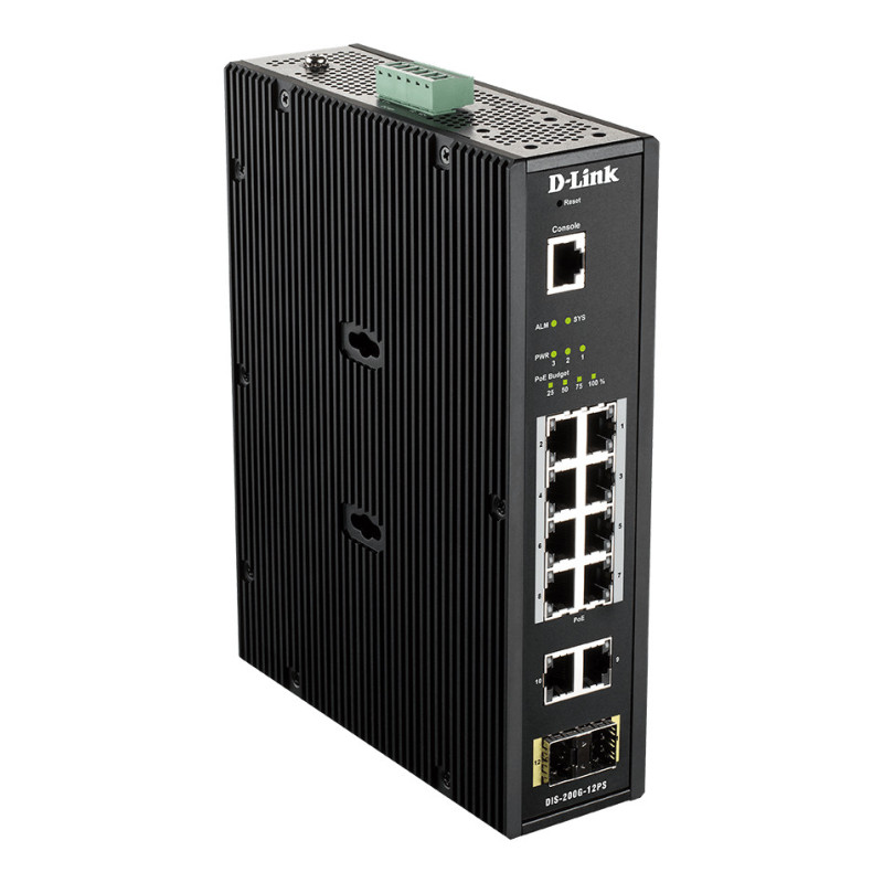 D-Link DIS-200G-12PS commutateur réseau Géré L2 Gigabit Ethernet (10/100/1000) Connexion Ethernet, supportant l'alimentation