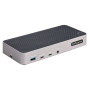 StarTech.com Station d'Accueil Triple Moniteur USB-C - Dock Triple HDMI/DP 4k USB-C - Hub USB 5x - GbE - 100W PD - Docking