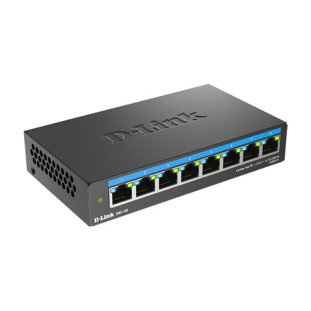 D-Link DMS-108 Unmanaged L2 2.5G Ethernet (100/1000/2500) Black