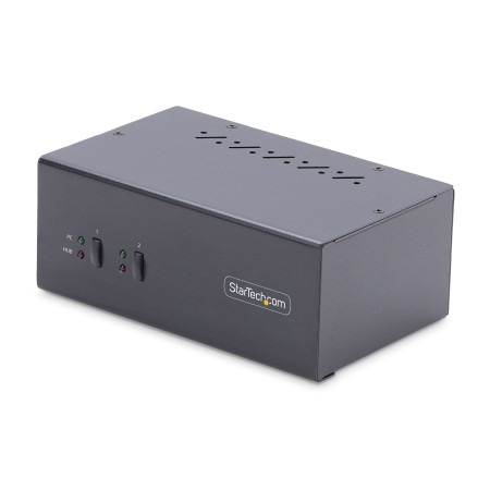 StarTech.com Switch KVM 2 Ports pour Deux Moniteurs, 4K60Hz, 2 Ports USB 5Gbps, 2 Ports USB 2.0 HID - Commutateur KVM