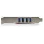 StarTech.com Carte contrôleur PCI à 4 ports USB 3.0 (5Gbps) SuperSpeed - Adaptateur PCI avec alimentation SATA / SP4