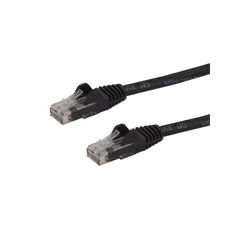 StarTech.com Câble réseau Cat6 Gigabit UTP sans crochet de 3m - Cordon Ethernet RJ45 anti-accroc - M/M - Noir