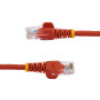 StarTech.com 45PAT50CMRD networking cable Red 19.7" (0.5 m) Cat5e U/UTP (UTP)