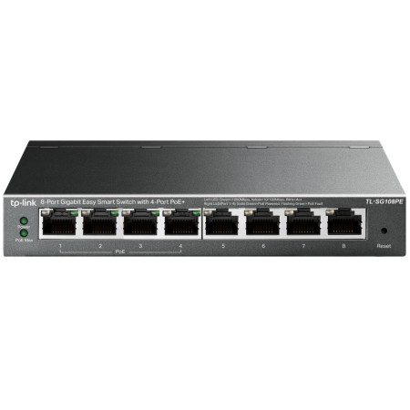 TP-Link TL-SG108PE commutateur réseau Géré L2 Gigabit Ethernet (10/100/1000) Connexion Ethernet, supportant l'alimentation via