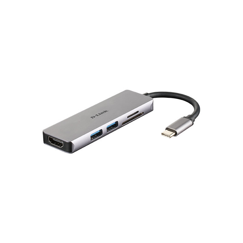 D-Link DUB-M530 station d'accueil Avec fil USB 3.2 Gen 1 (3.1 Gen 1) Type-C Aluminium