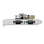 StarTech.com Carte d'Interface Série PCI Express à 2 ports, Carte Série PCIe à 2 Ports vers RS232 (DB9), UART 16C1050, Supports