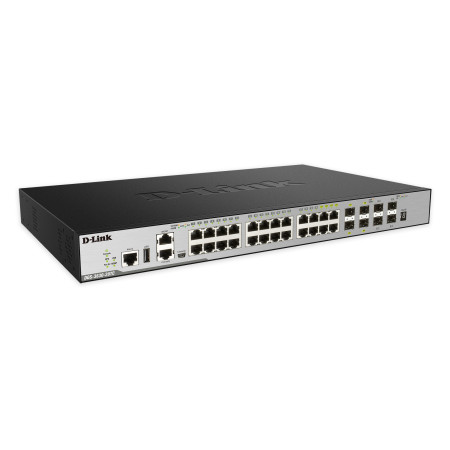D-Link DGS-3630-28TC network switch Managed L3 Gigabit Ethernet (10/100/1000) 1U Black