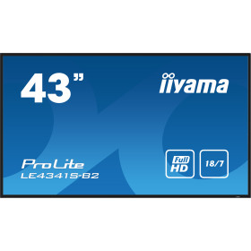 iiyama PROLITE LE4341S-B2 Écran plat de signalisation numérique 108 cm (42.5") LCD 350 cd m² Full HD Noir 18 7