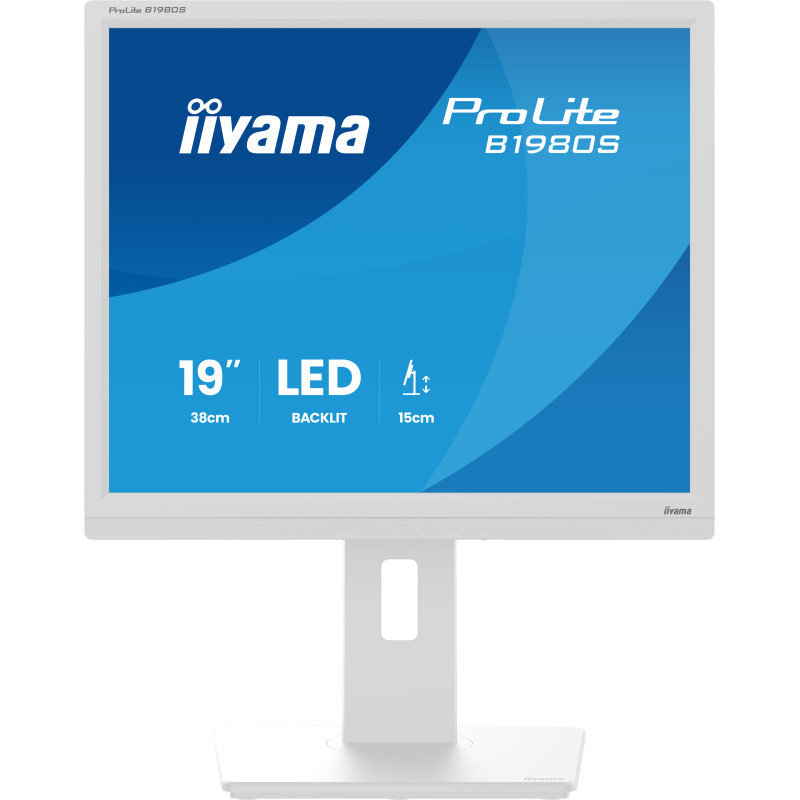 iiyama ProLite B1980S-W1 écran plat de PC 48,3 cm (19") 1280 x 1024 pixels SVGA LED Blanc