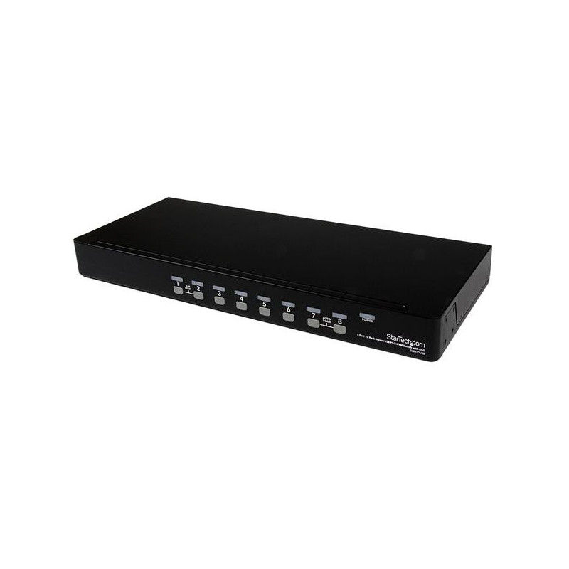 StarTech.com 8 Port 1U Rack Mount USB PS/2 KVM Switch with OSD