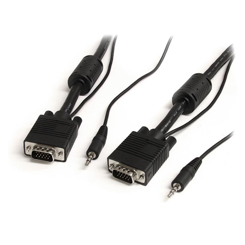StarTech.com VGA, 3.5mm - VGA, 3.5mm, 5m 196.9" (5 m) VGA (D-Sub) + 3.5mm Black