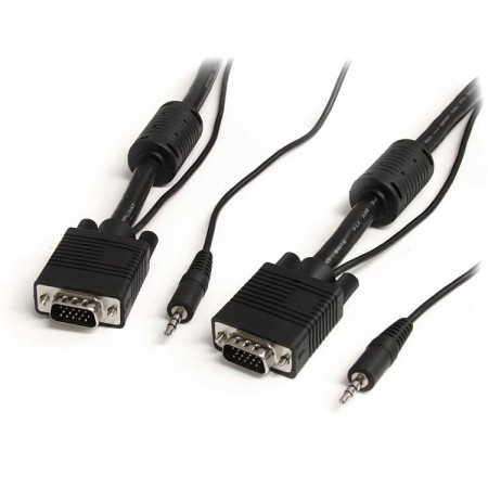 StarTech.com VGA, 3.5mm - VGA, 3.5mm, 5m 196.9" (5 m) VGA (D-Sub) + 3.5mm Black