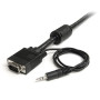StarTech.com VGA, 3.5mm - VGA, 3.5mm, 5m 196.9" (5 m) VGA (D-Sub) + 3.5mm Black