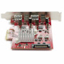 StarTech.com Carte PCI Express USB 4 Ports - Carte d'Extension PCIe USB 10Gbps avec 2 Controlleurs - 2x USB-C & 2x USB-A (USB